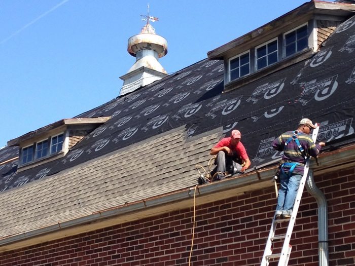 Men working on roof